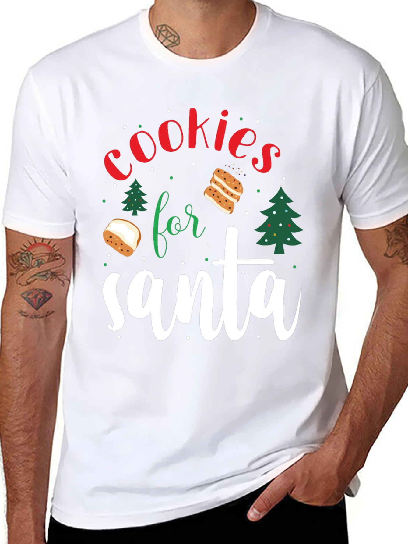 Cookies For Santa Christmas Graphic Tee
