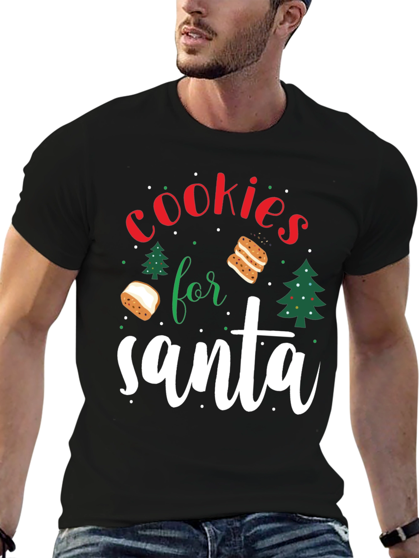 Cookies For Santa Christmas Graphic Tee