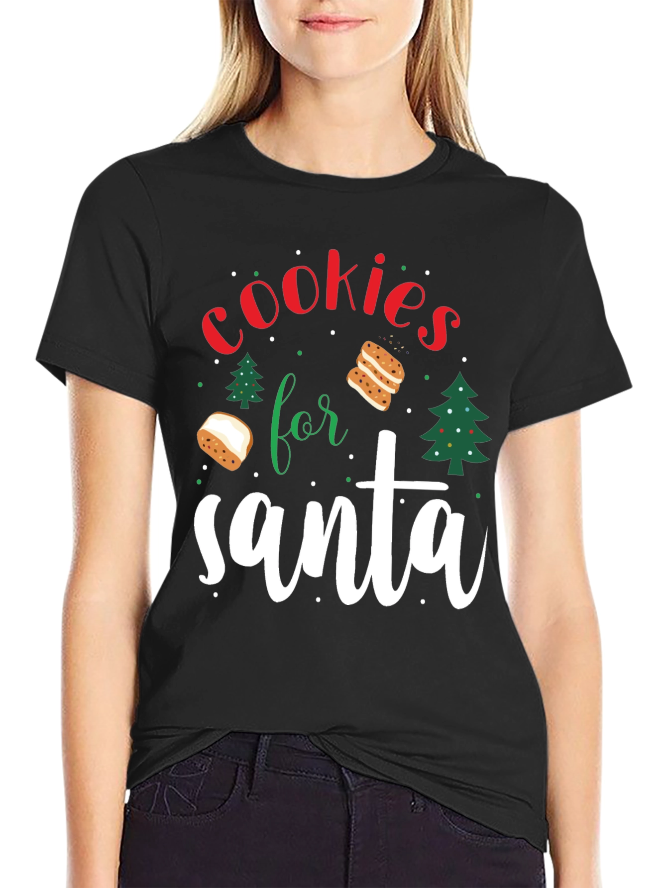 Cookies For Santa Christmas Graphic Tee