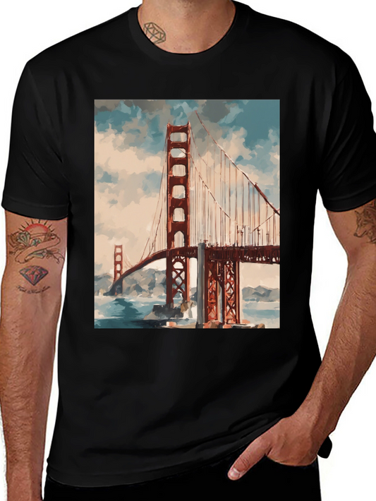 Golden Gate Bridge Graphic Tee - Black