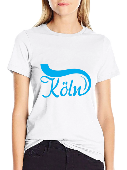 Cologne Blue Graphic Black T-Shirt