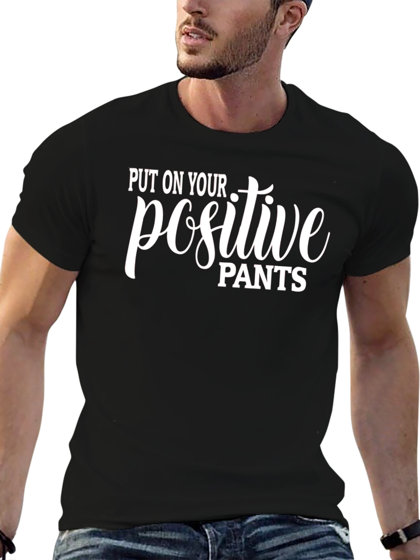 Positive Pants Black T-Shirt