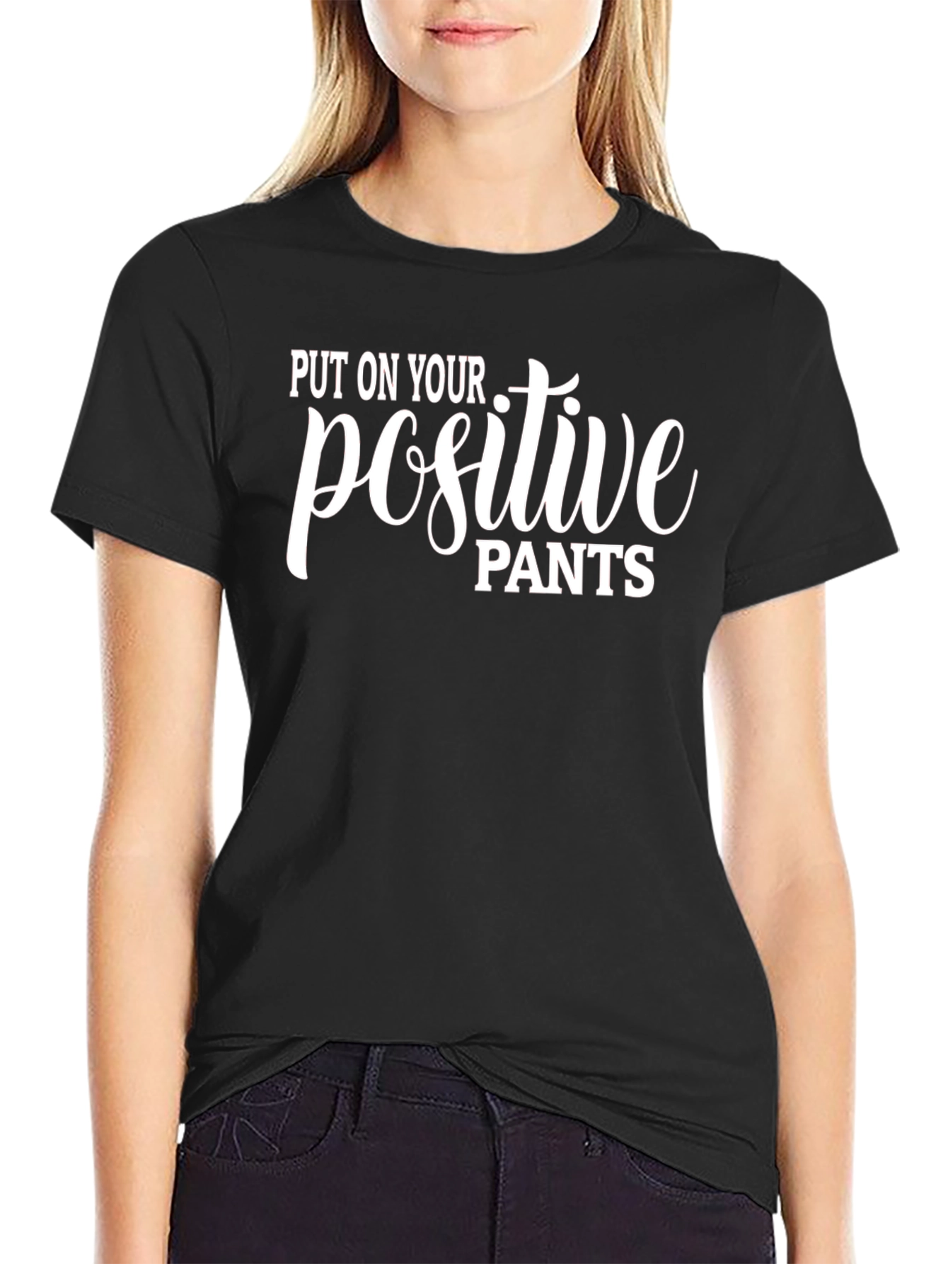Positive Pants Black T-Shirt