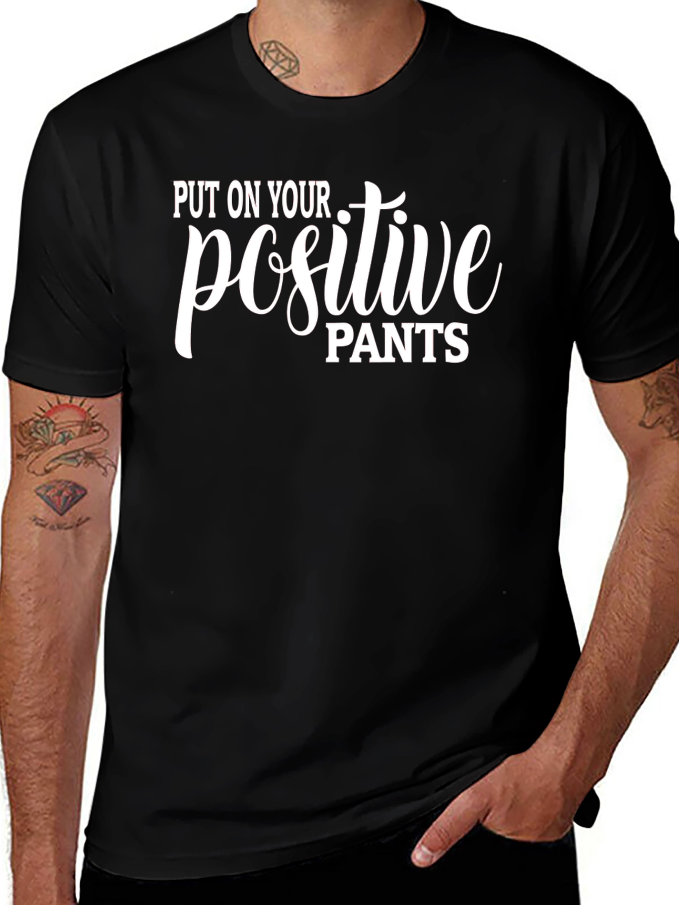 Positive Pants Black T-Shirt