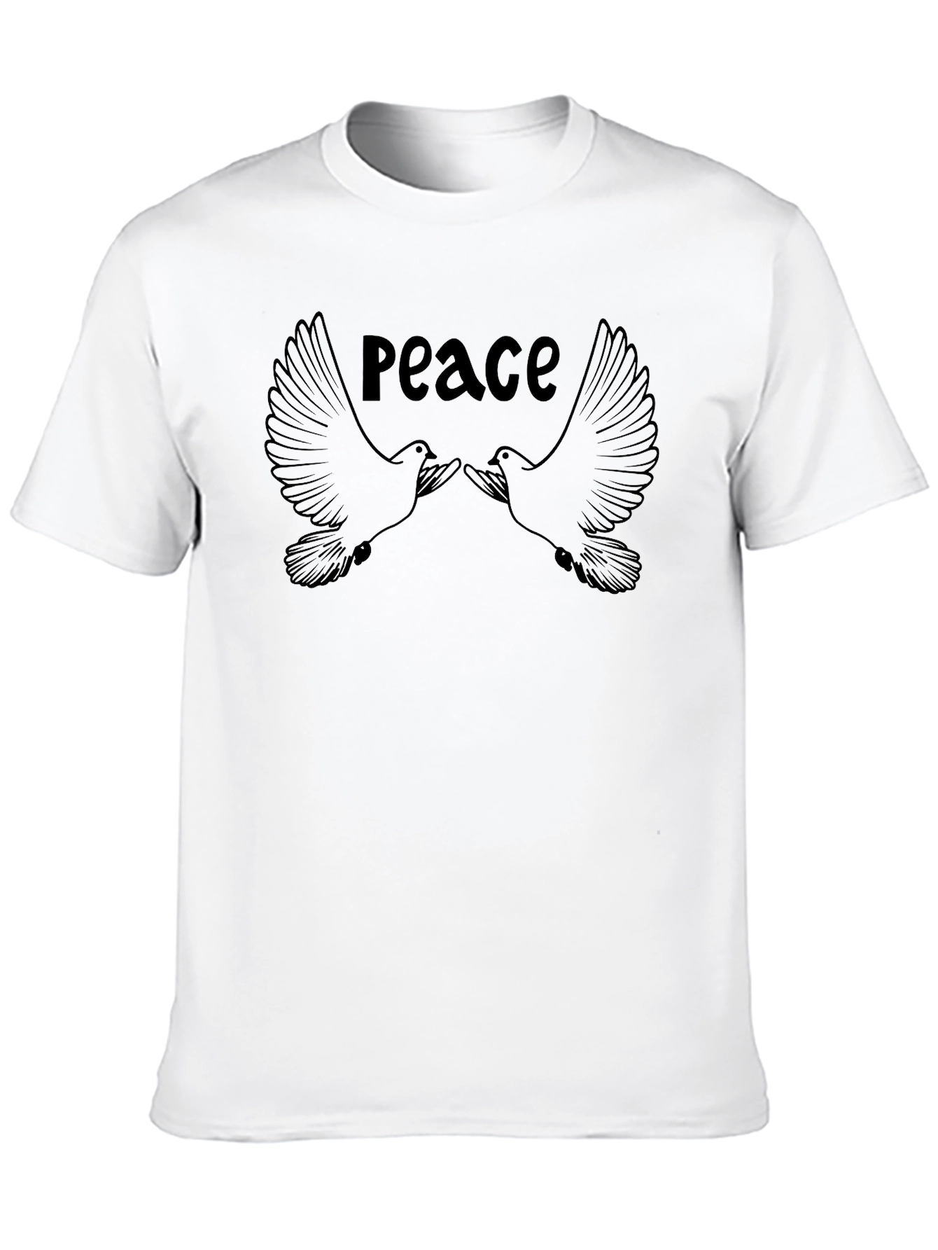 Peace Dove Graphic T-Shirt - Black