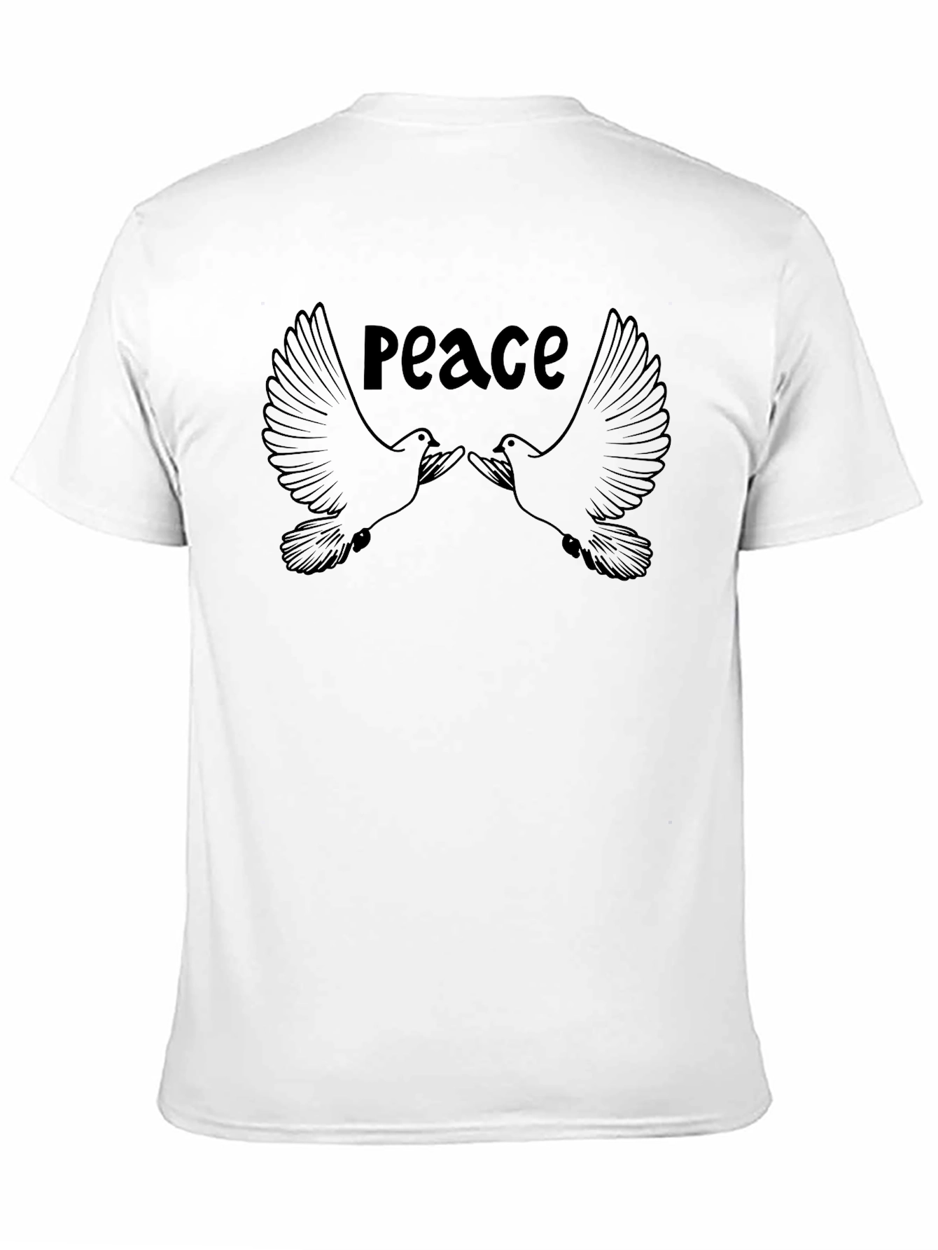 Peace Dove Graphic T-Shirt - Black