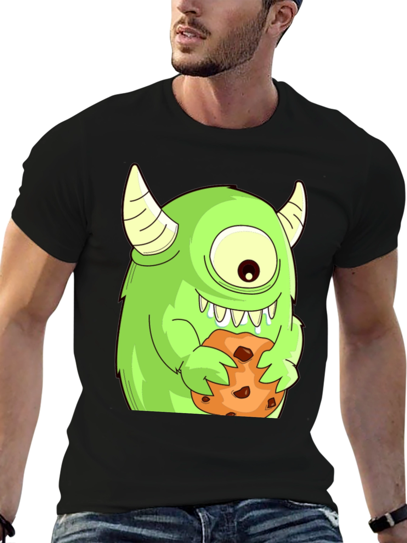 Monster Cookie T-Shirt - One-Eyed Green Monster