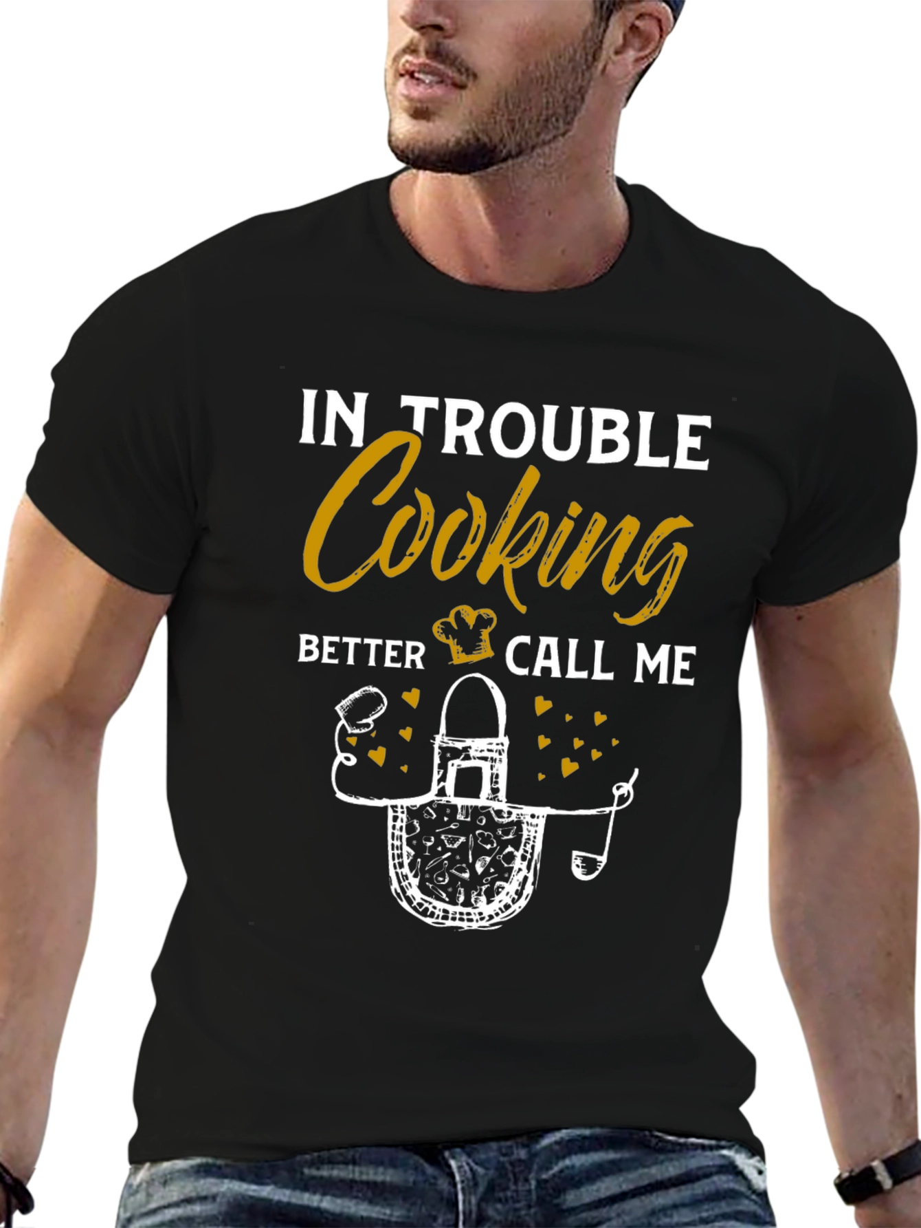 In Trouble Cooking? Chef Apron Graphic Tee - Unisex