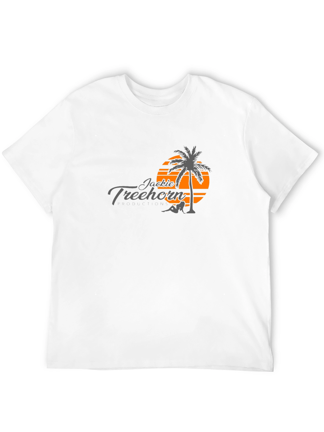 Jackie Treehorn T-Shirt - Retro Sunset Palm Design