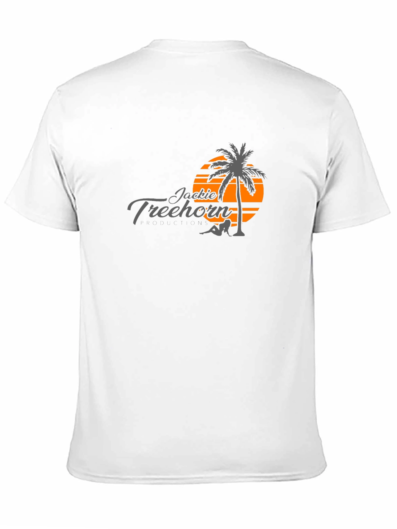 Jackie Treehorn T-Shirt - Retro Sunset Palm Design