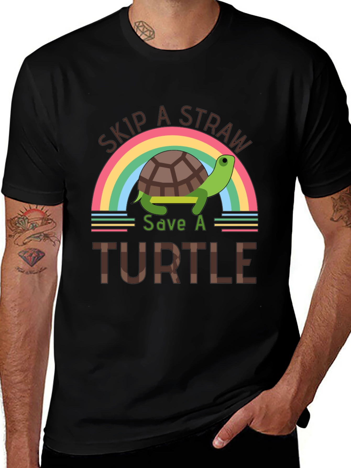Skip a Straw Save a Turtle Graphic Tee