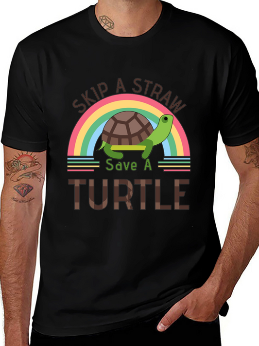 Skip a Straw Save a Turtle Graphic Tee