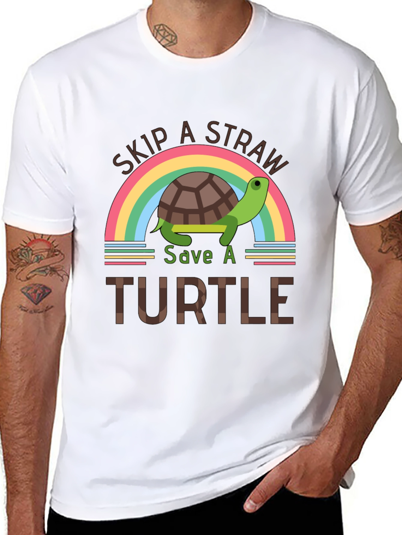 Skip a Straw Save a Turtle Graphic Tee