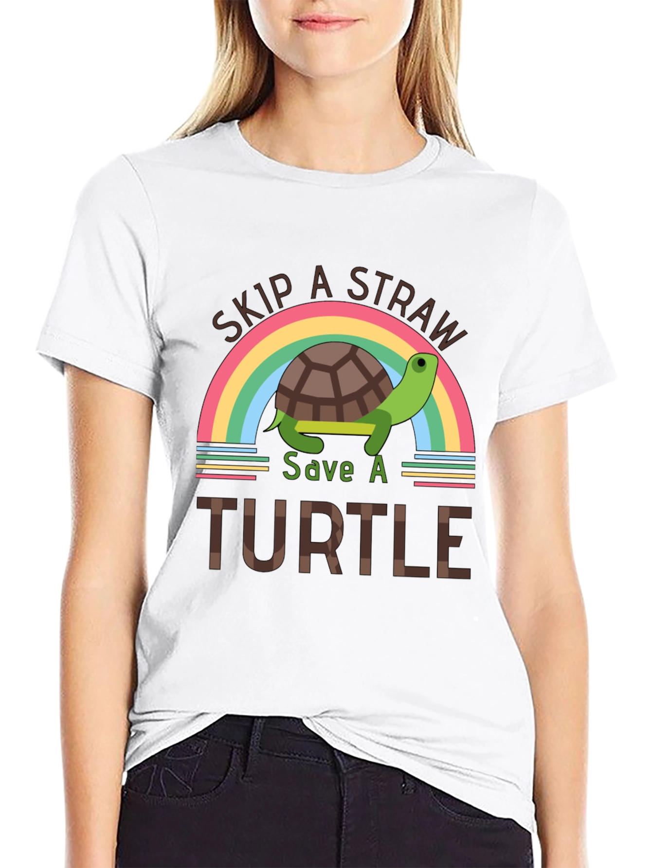 Skip a Straw Save a Turtle Graphic Tee