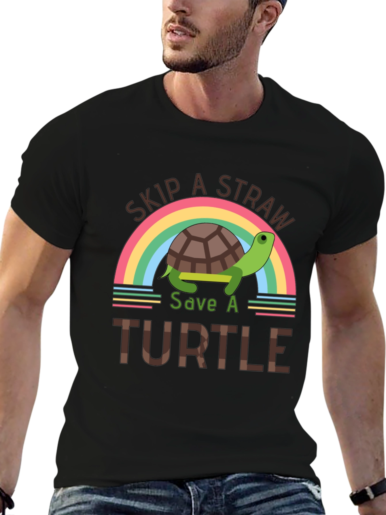 Skip a Straw Save a Turtle Graphic Tee