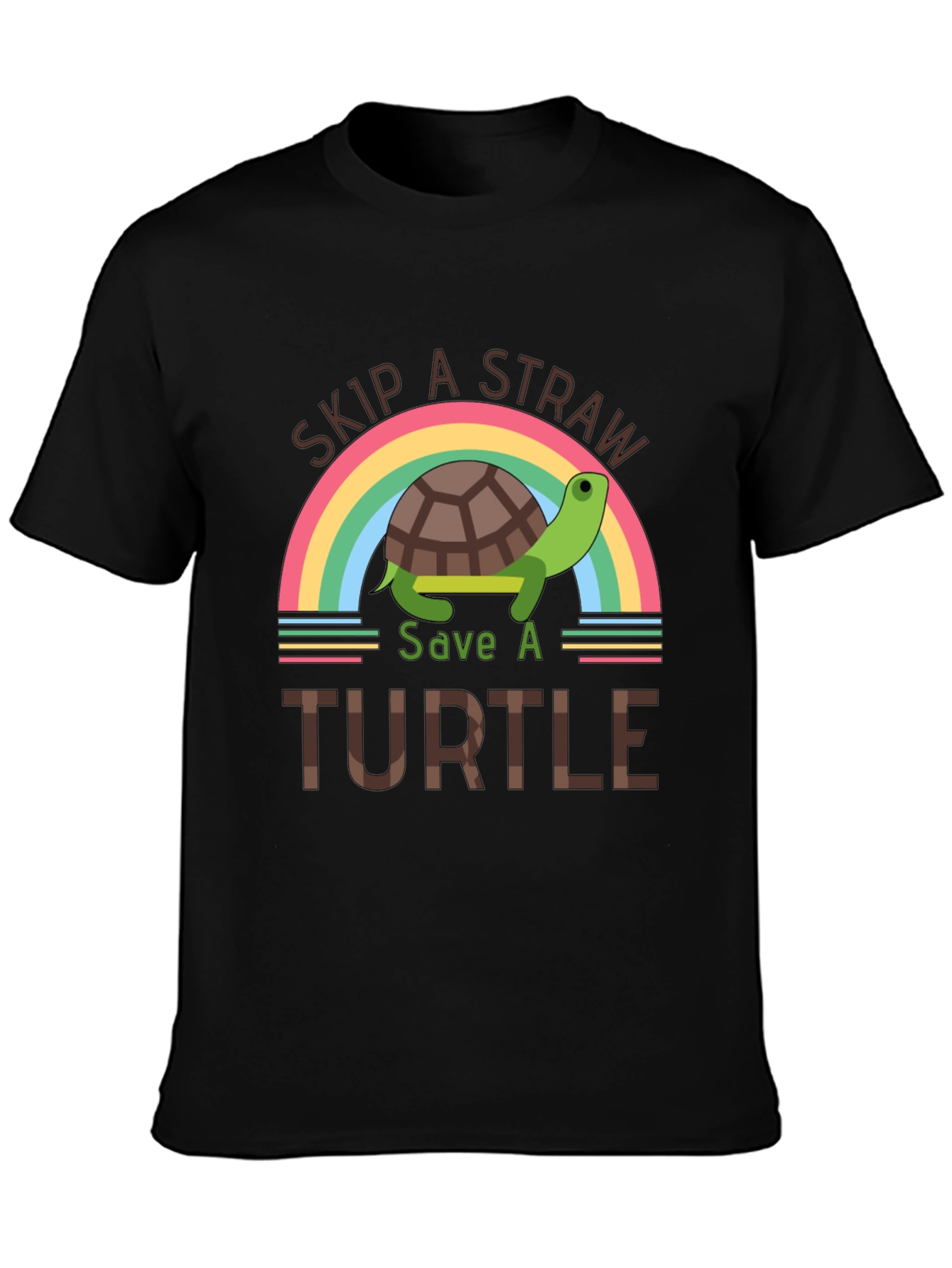 Skip a Straw Save a Turtle Graphic Tee