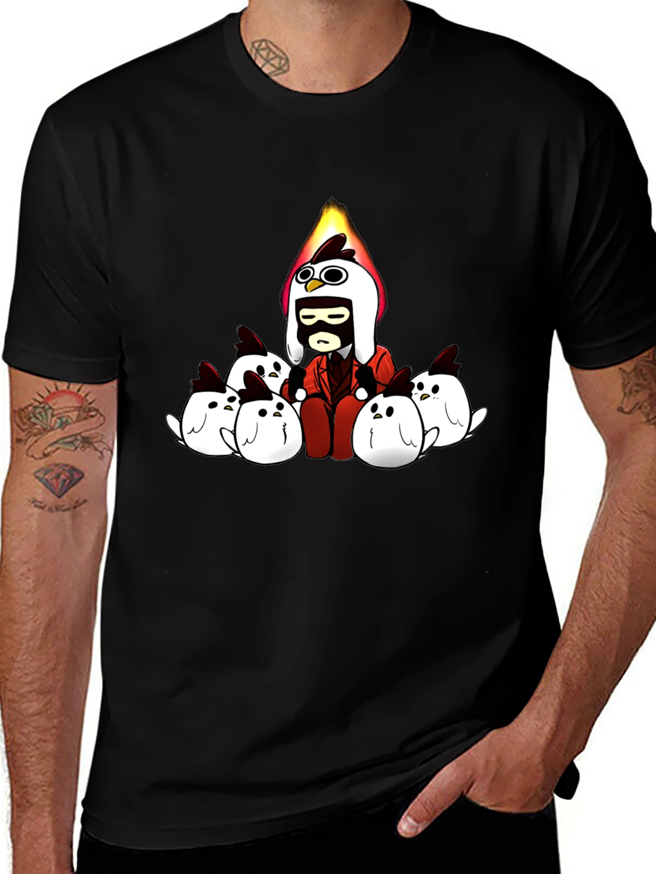 Stylish Cartoon Chicken T-Shirt