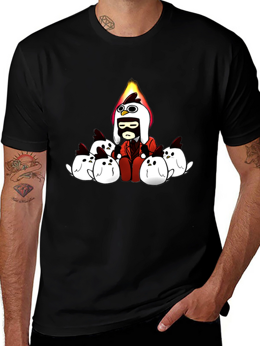 Stylish Cartoon Chicken T-Shirt