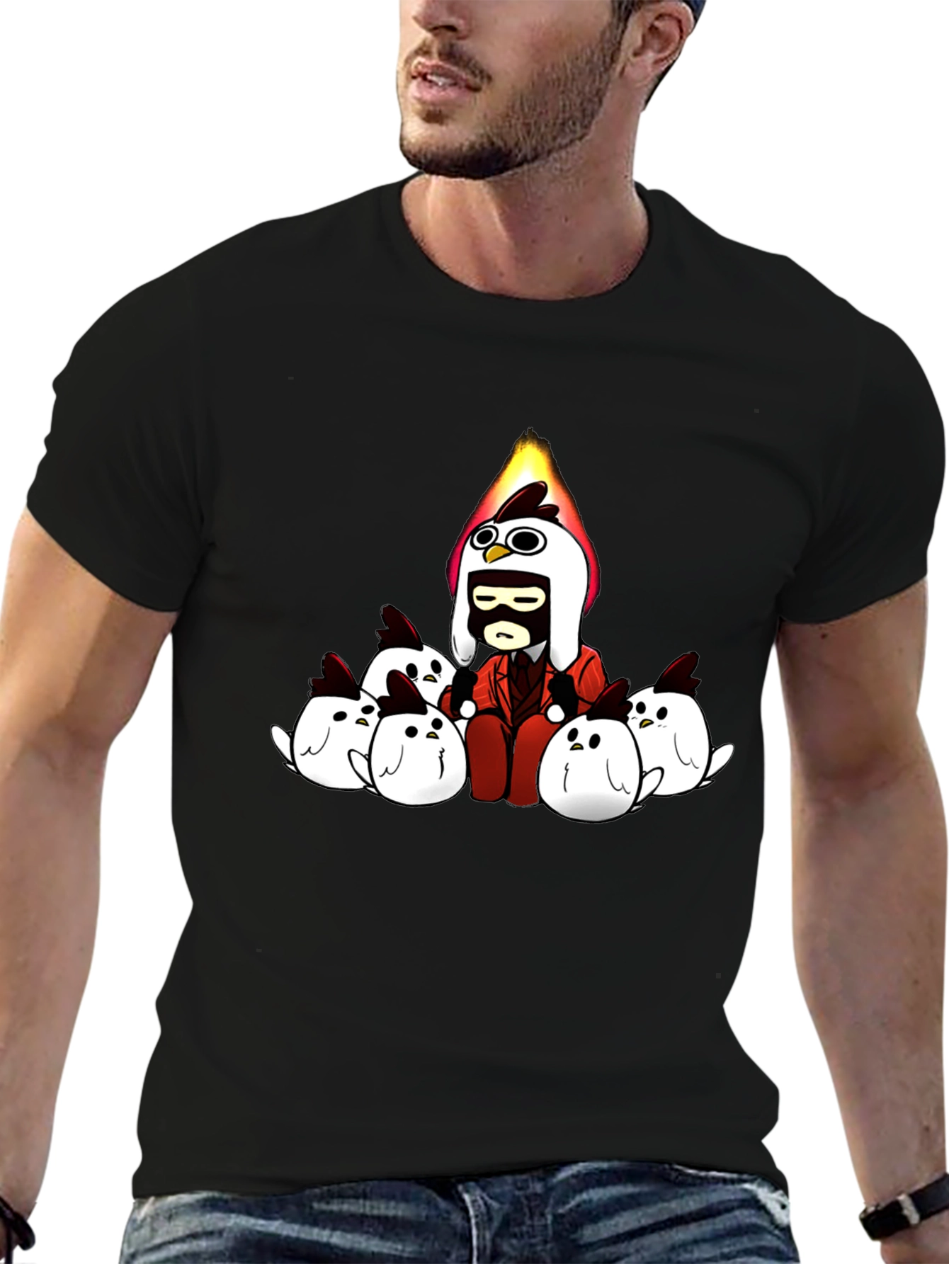 Stylish Cartoon Chicken T-Shirt