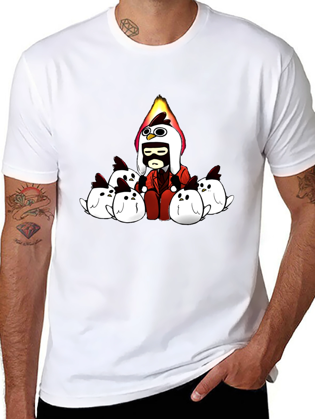 Stylish Cartoon Chicken T-Shirt