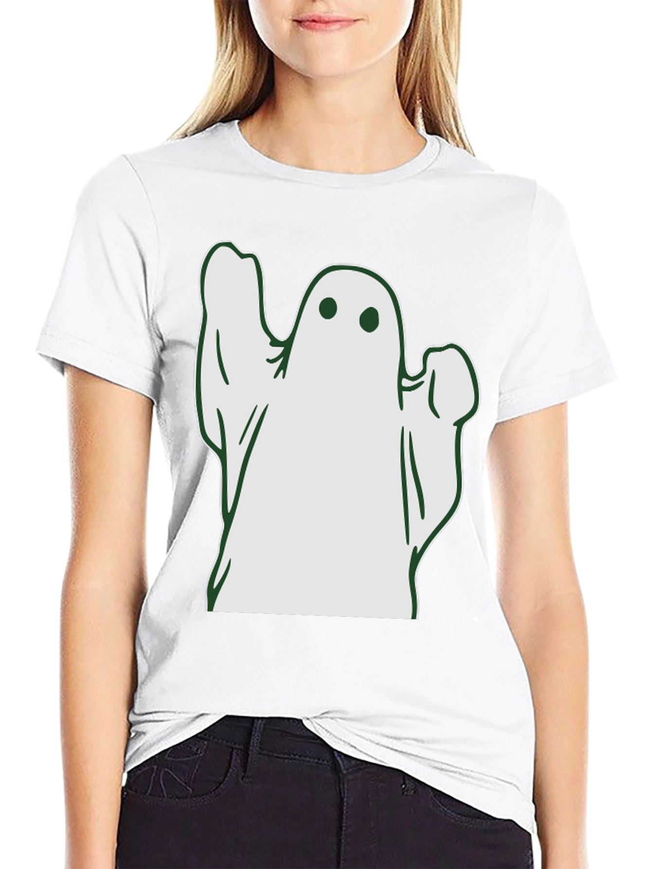 Spooky Ghost Graphic Tee - Halloween T-Shirt