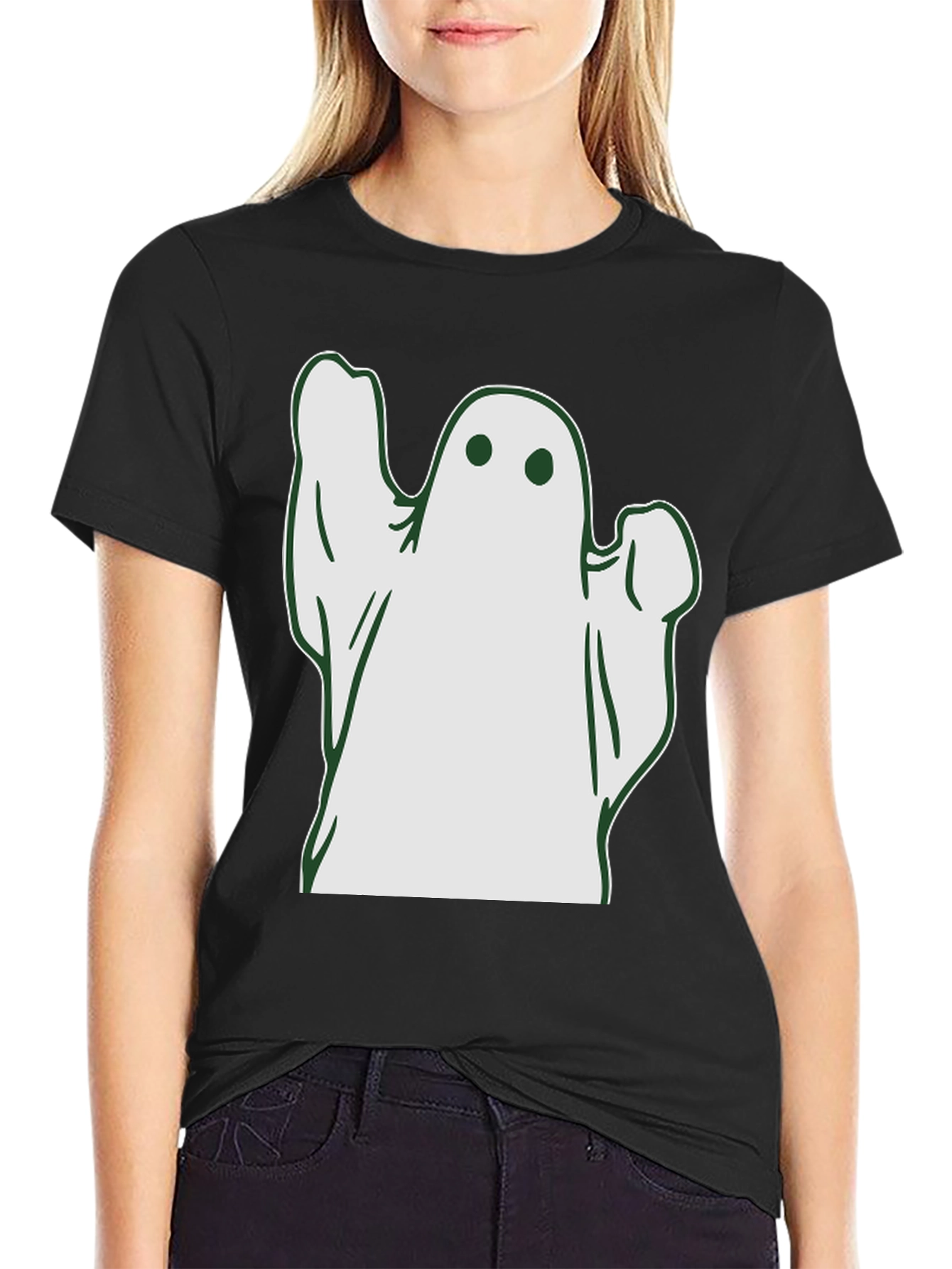 Spooky Ghost Graphic Tee - Halloween T-Shirt