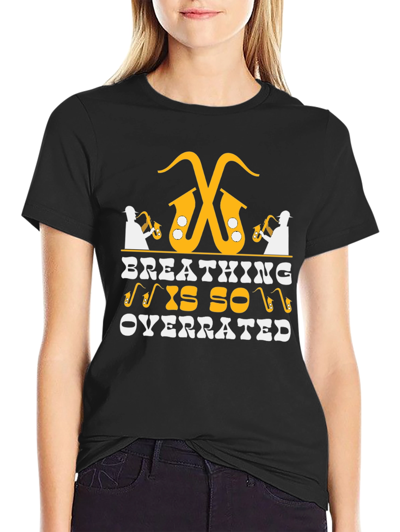 Saxophone Player T-Shirt - Breathing is Overrated