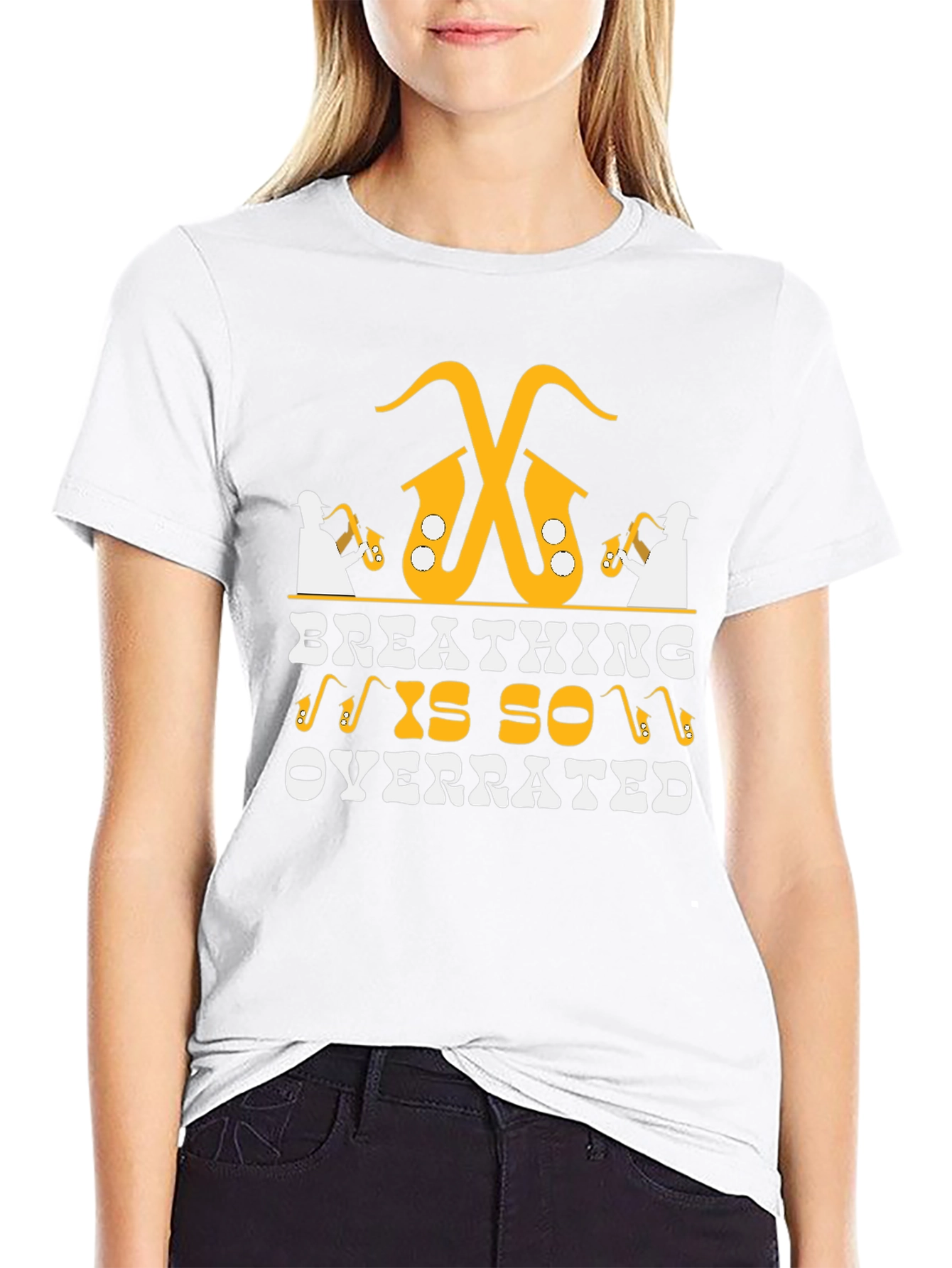 Saxophone Player T-Shirt - Breathing is Overrated