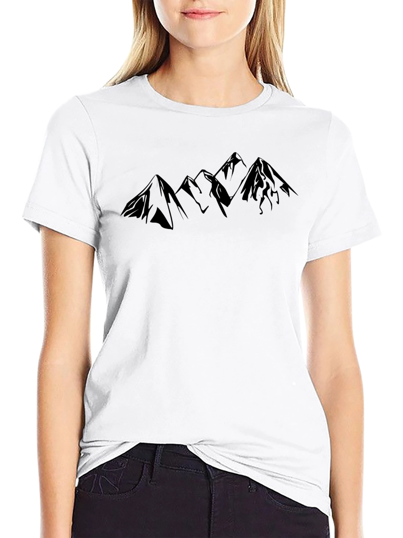 Mountain Silhouette Black T-Shirt