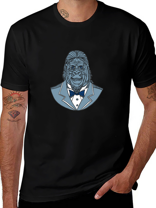 Gorilla in Suit T-Shirt - Stylish Animal Graphic Tee