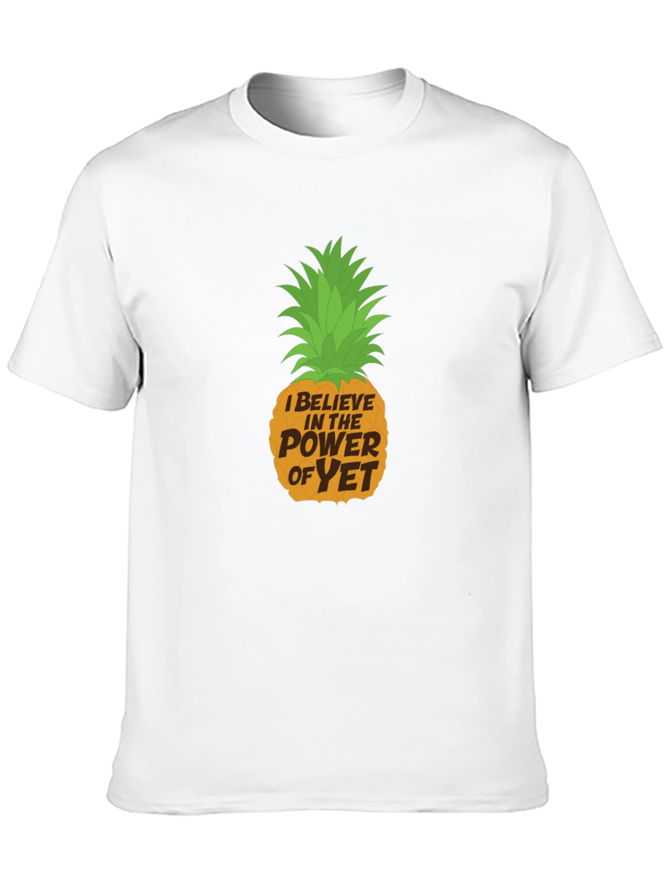 Power of Yet Pineapple Graphic Tee - Black Cotton