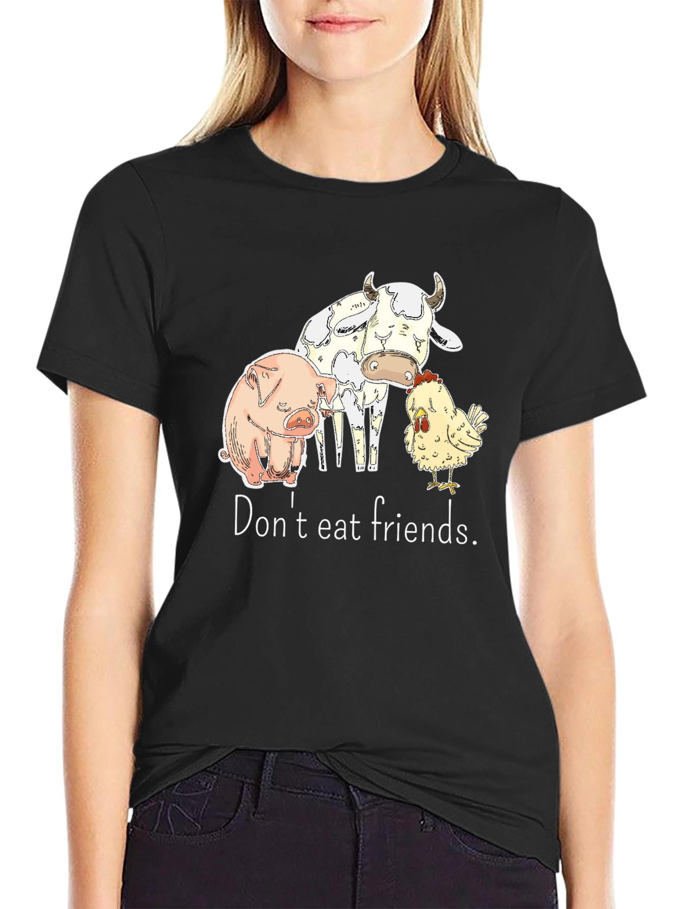 Vegan Friendly T-Shirt - Dont Eat Friends Graphic Tee