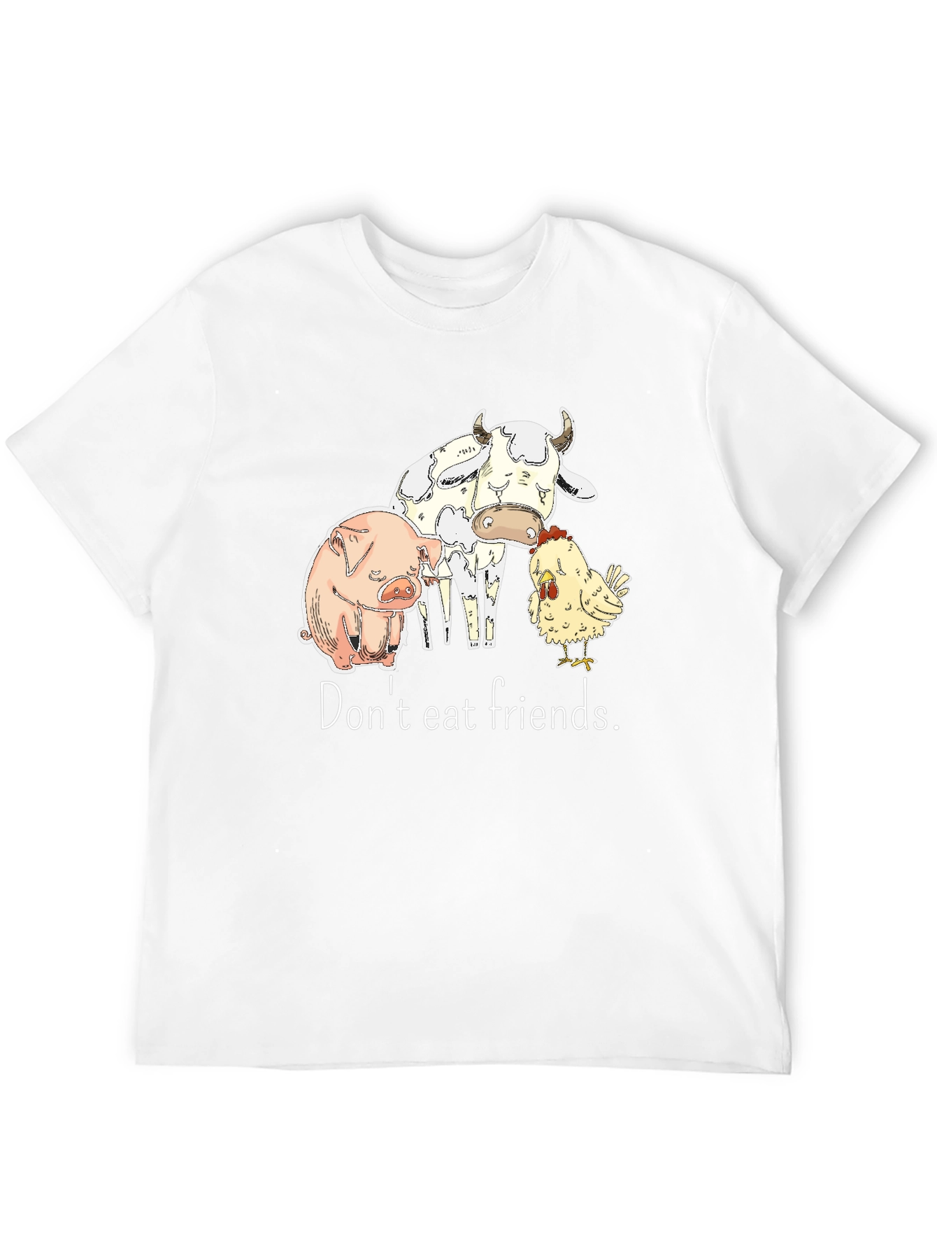 Vegan Friendly T-Shirt - Dont Eat Friends Graphic Tee
