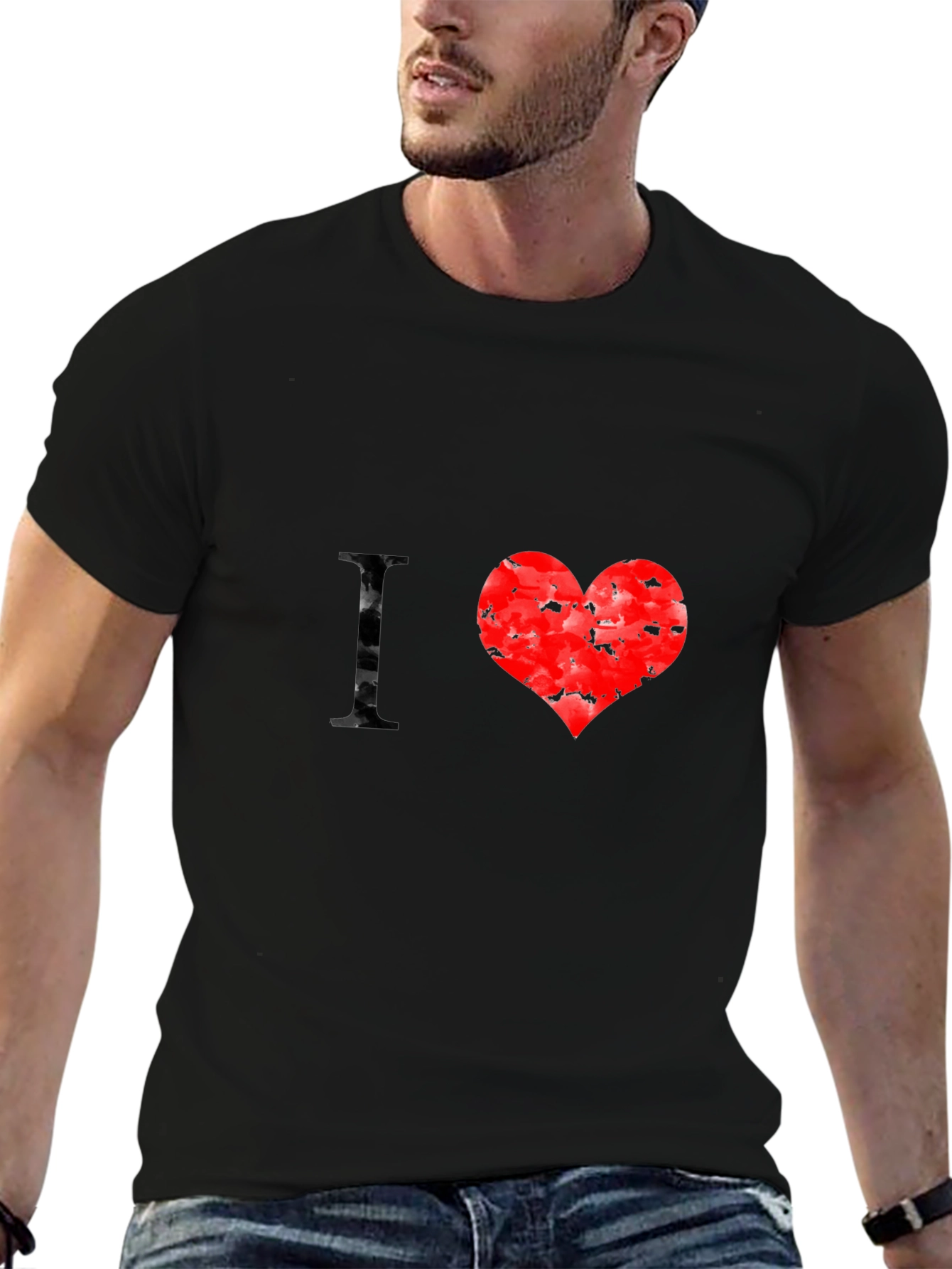 I Heart Bats Black T-Shirt