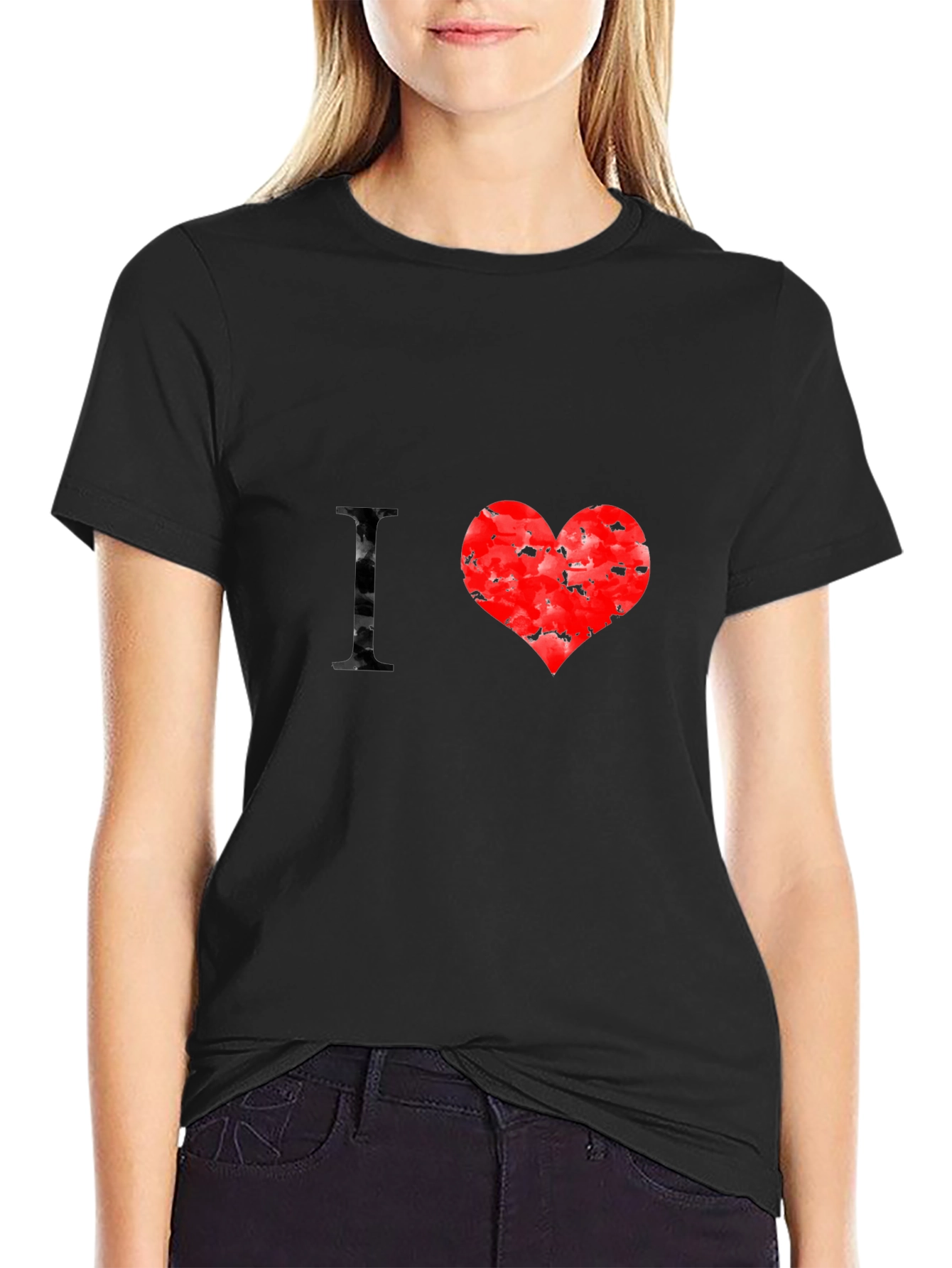 I Heart Bats Black T-Shirt