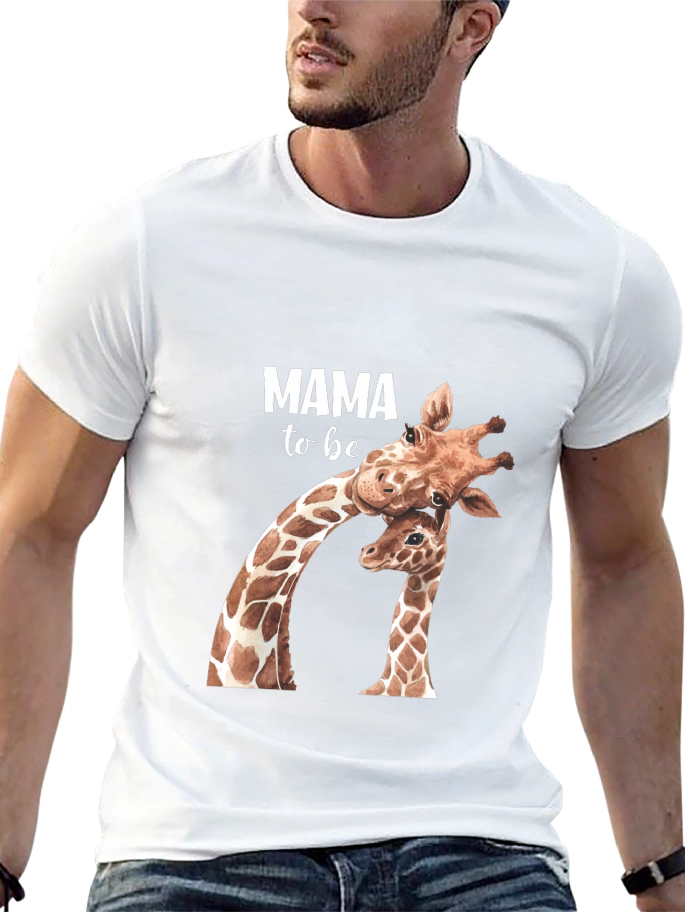 Mama To Be Giraffe Graphic Tee