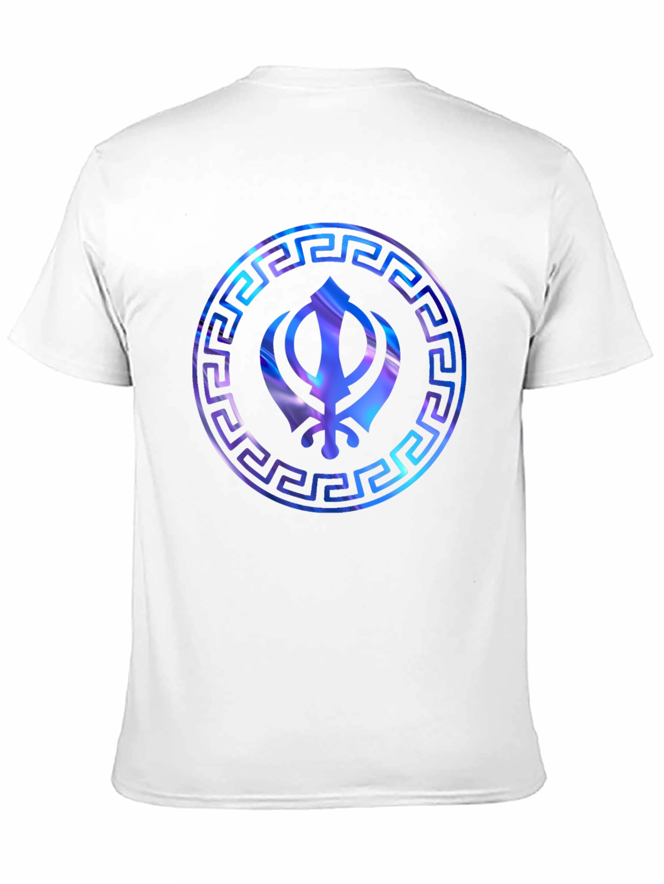 Sikh Khanda Symbol Graphic Print Mens Black T-Shirt
