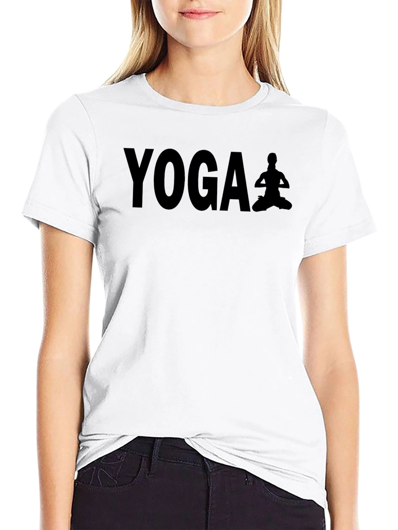 Yoga Meditation Graphic T-Shirt - Black