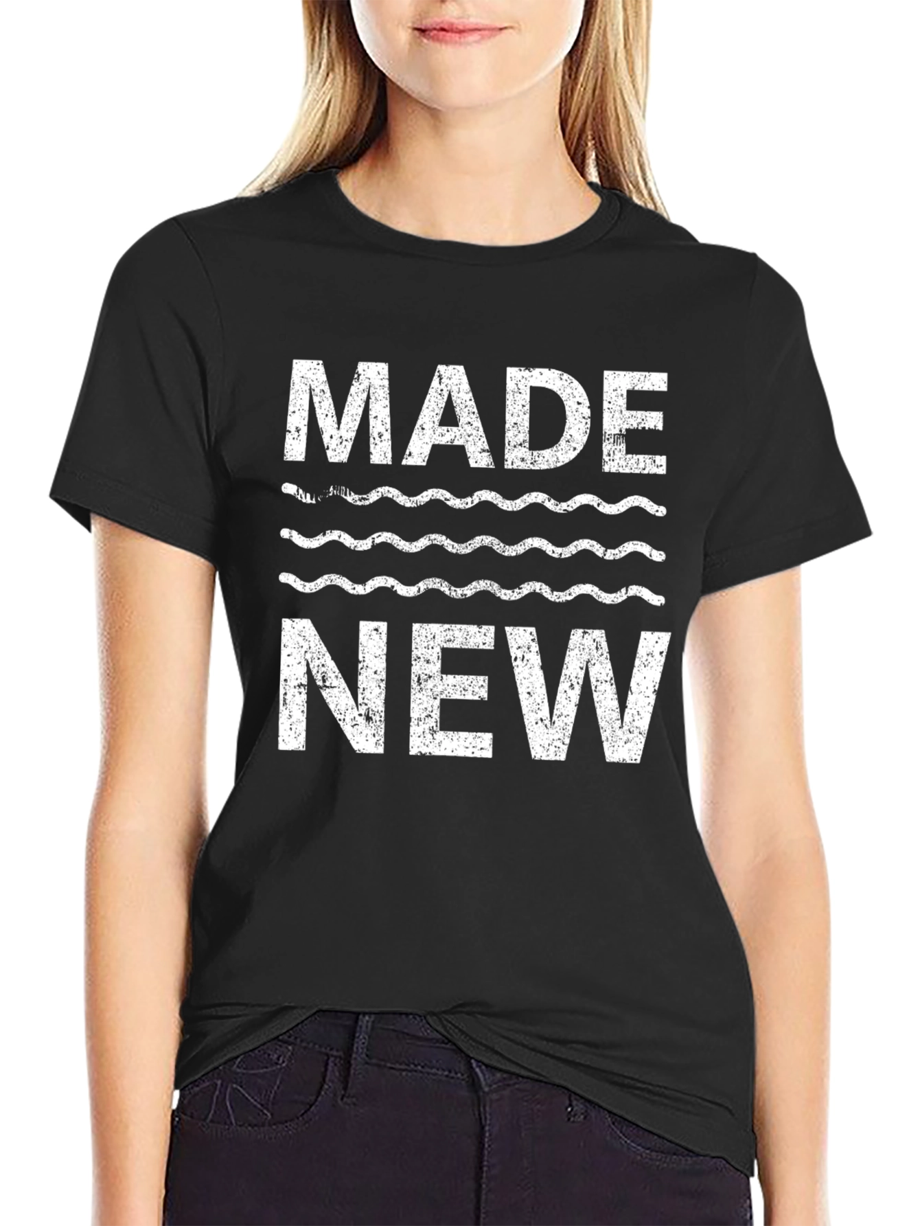 Made New Graphic Tee - Stylish Black Cotton T-Shirt