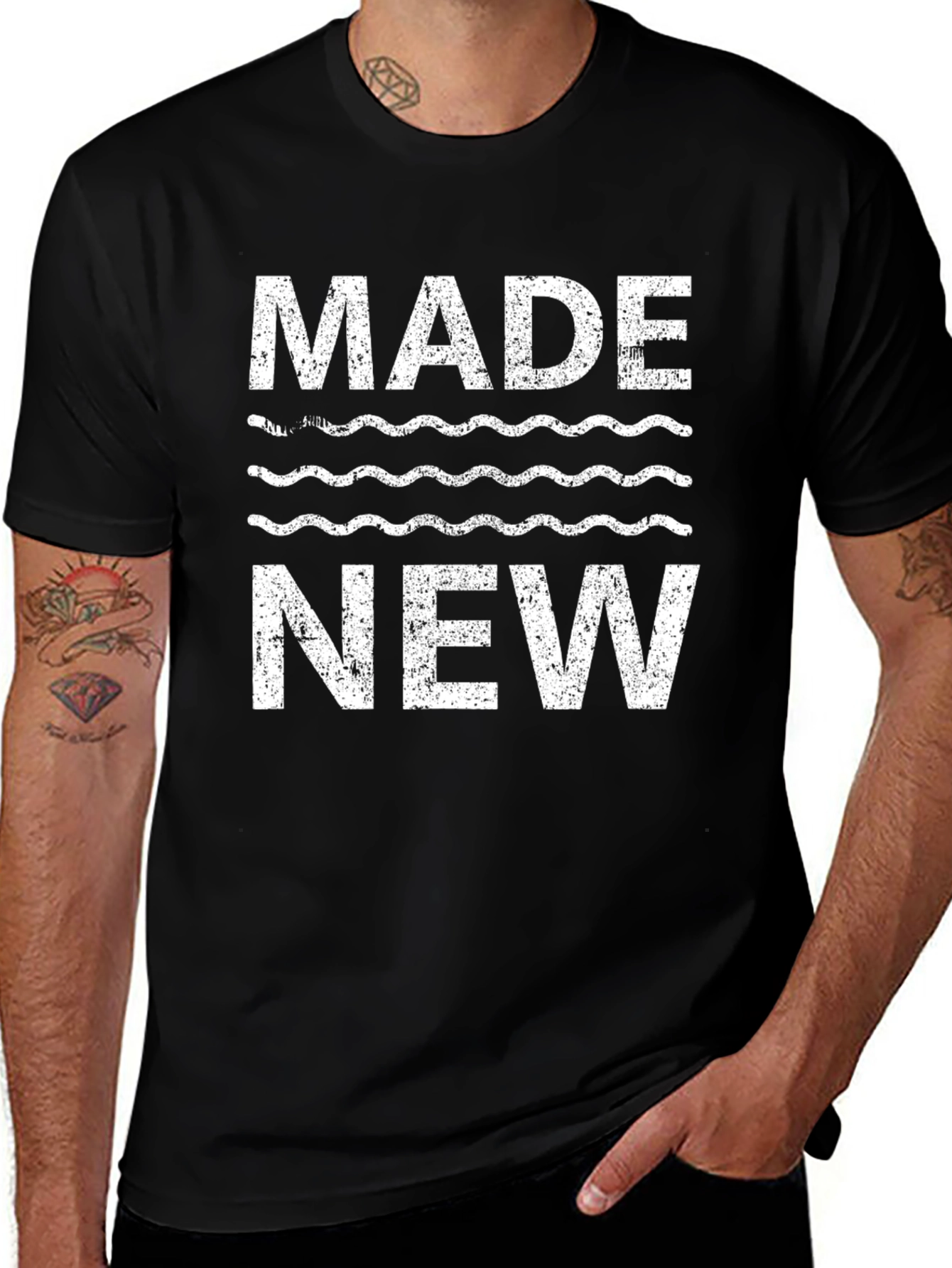 Made New Graphic Tee - Stylish Black Cotton T-Shirt