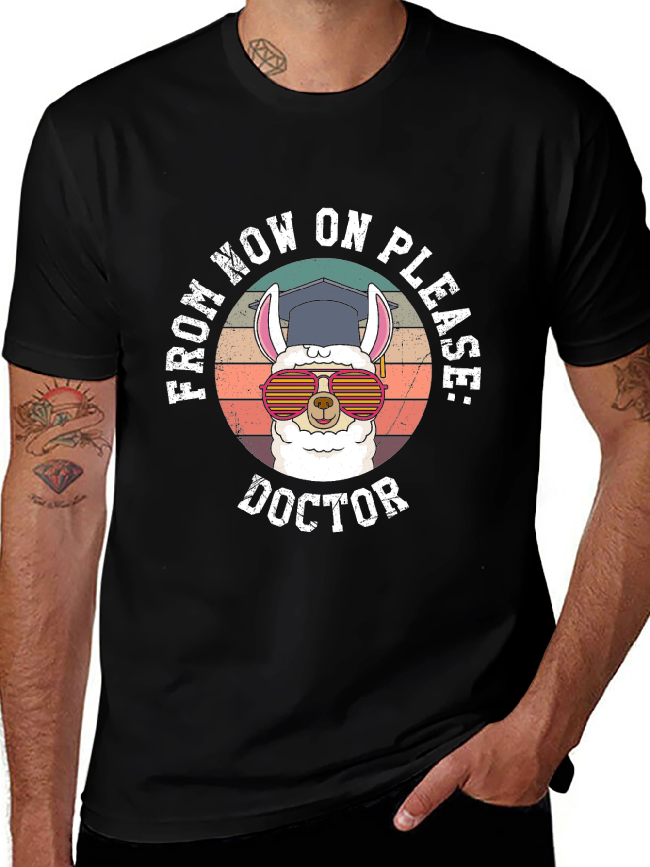 Doctor Llama Graphic Tee - Funny Graduation Gift