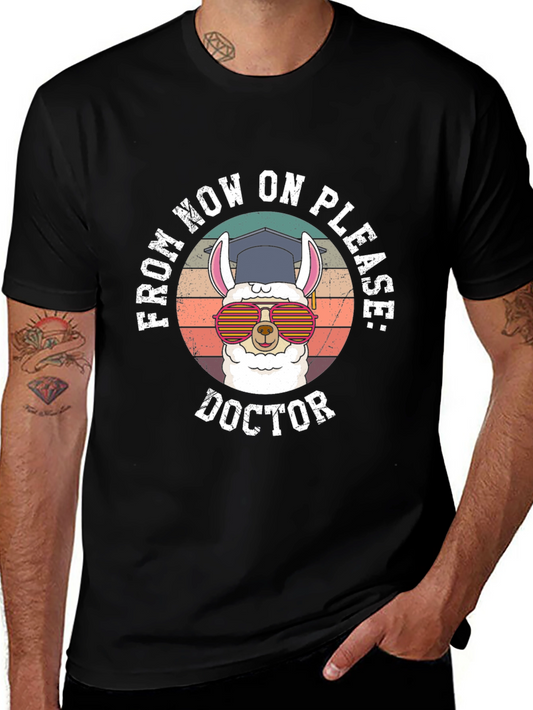 Doctor Llama Graphic Tee - Funny Graduation Gift