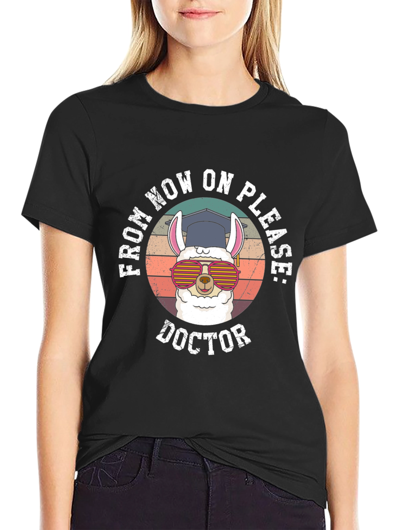 Doctor Llama Graphic Tee - Funny Graduation Gift