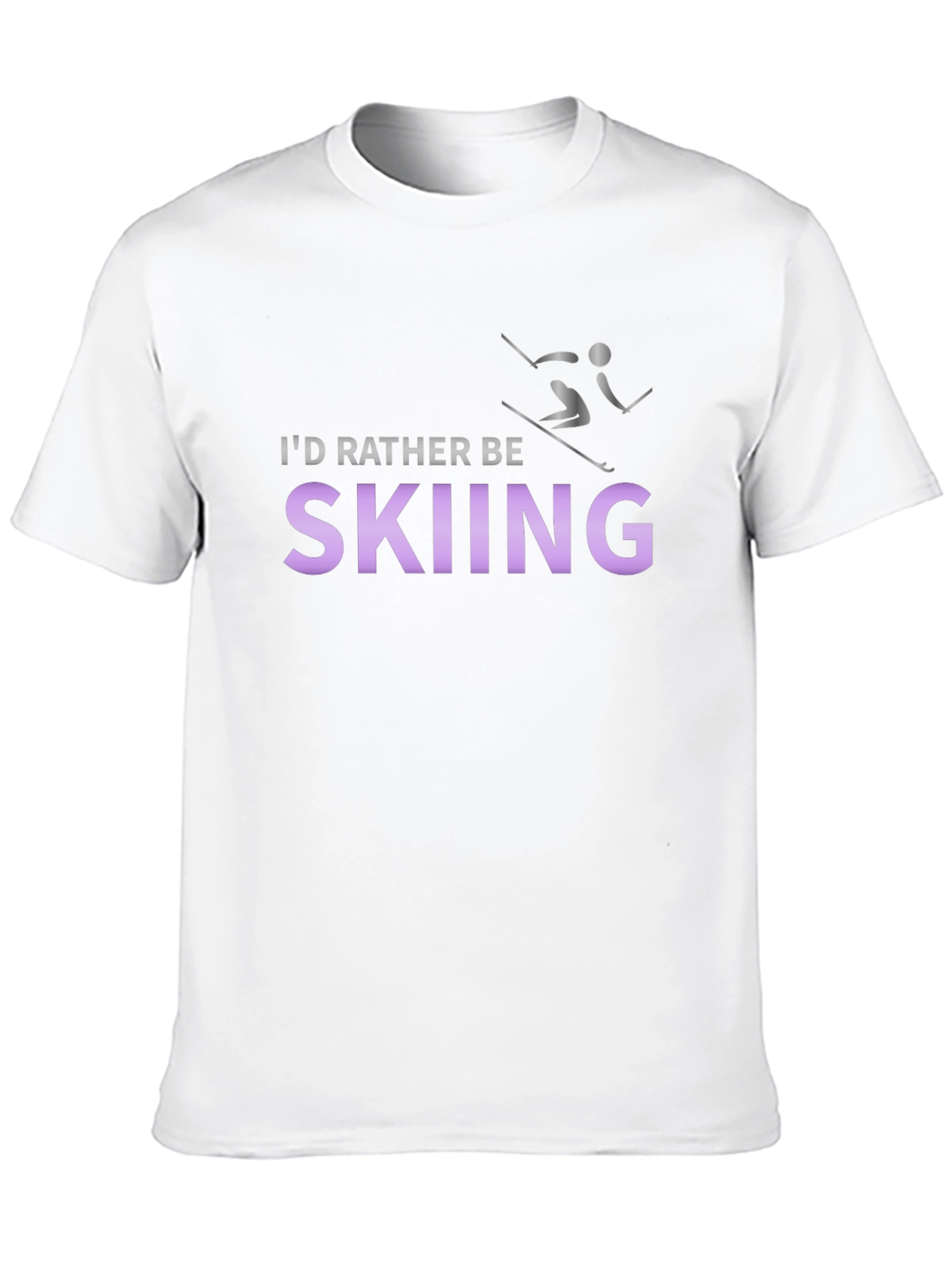 Skiing Enthusiast T-Shirt - Id Rather Be Skiing