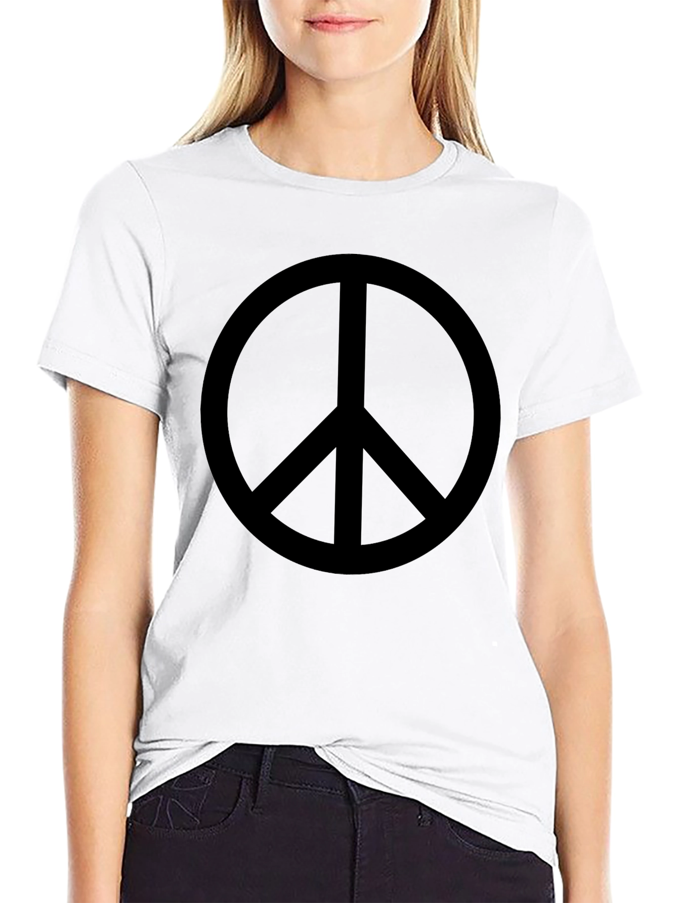 Peace Sign Black Graphic Tee