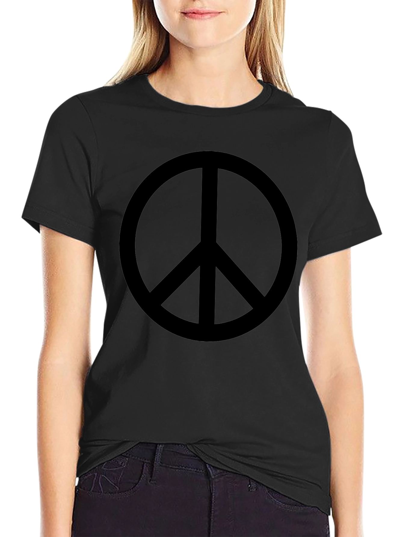 Peace Sign Black Graphic Tee