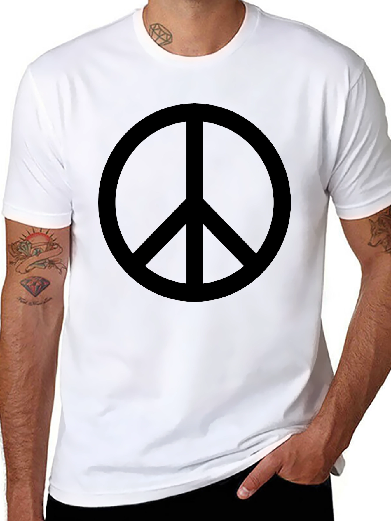 Peace Sign Black Graphic Tee