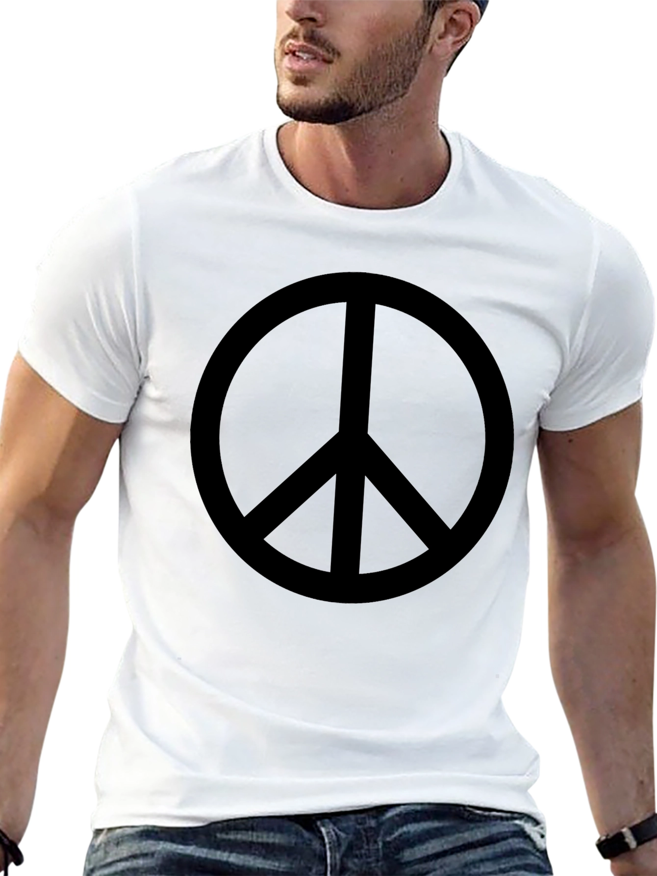 Peace Sign Black Graphic Tee