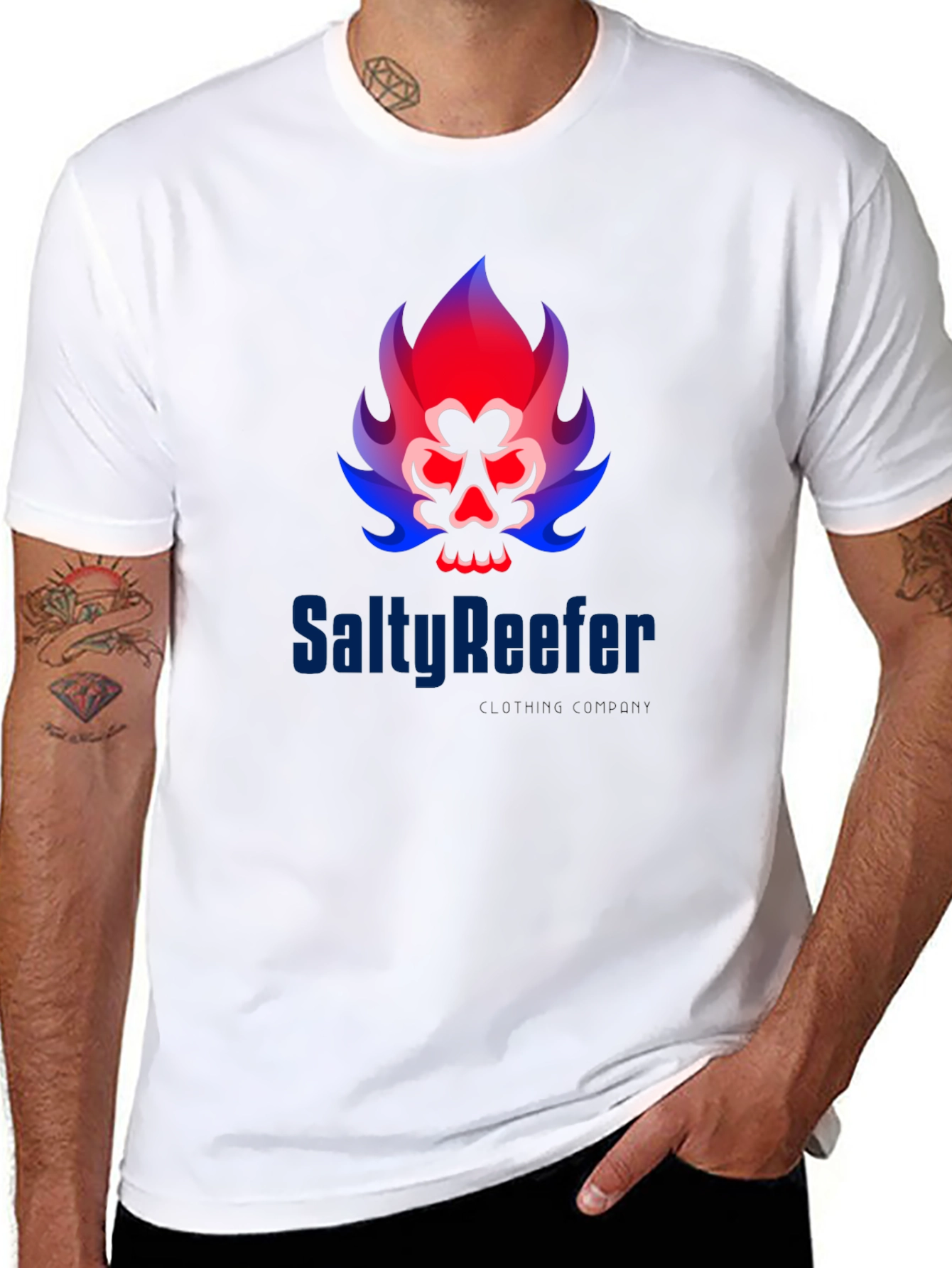 Salty Reefer Black Graphic Tee