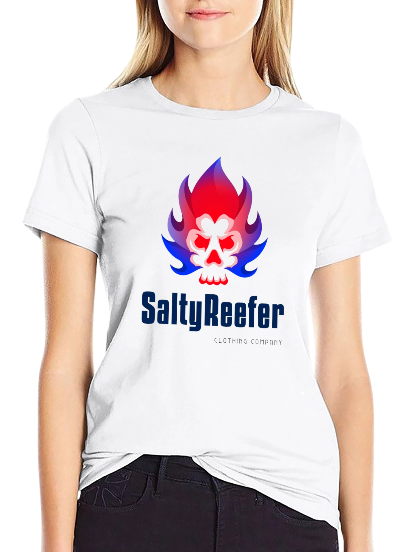 Salty Reefer Black Graphic Tee